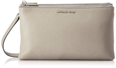 michael kors double zip crossbody pearl grey|Michael Kors zip closure handbags.